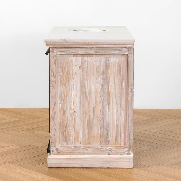 Тумба с раковиной и раздвижной дверью Карелия Karelia Single Vanity With Sliding Door DB