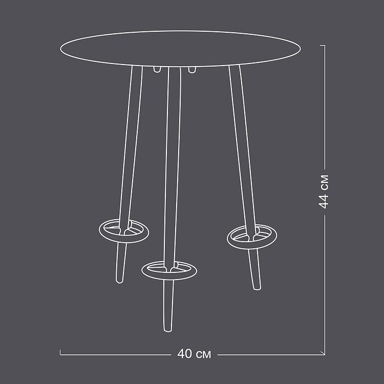 Зелёный журнальный стол Женепи 4 Metal Table Green Run Genepi 4