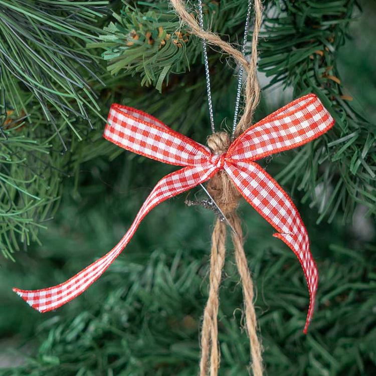 Ёлочная игрушка Красные сердца Hearts Dangle Red 20 cm