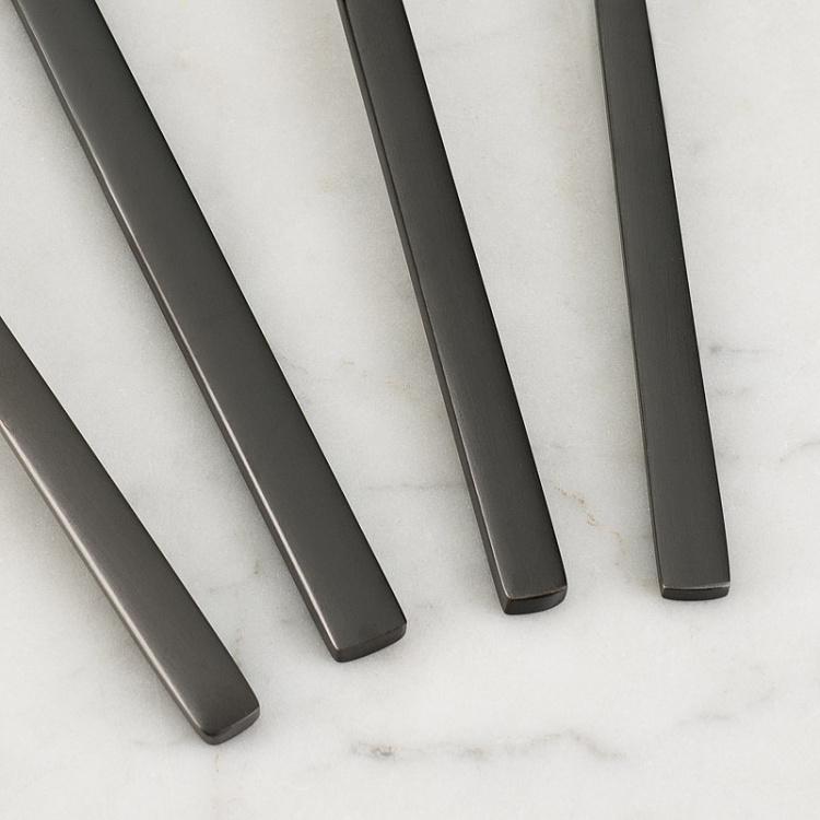 Набор из четырёх столовых приборов матовый чёрный Set Of 4 Cutlery Matt Black