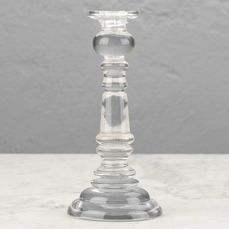 Стеклянный подсвечник Кастель Candleholder Clear Glass Castel