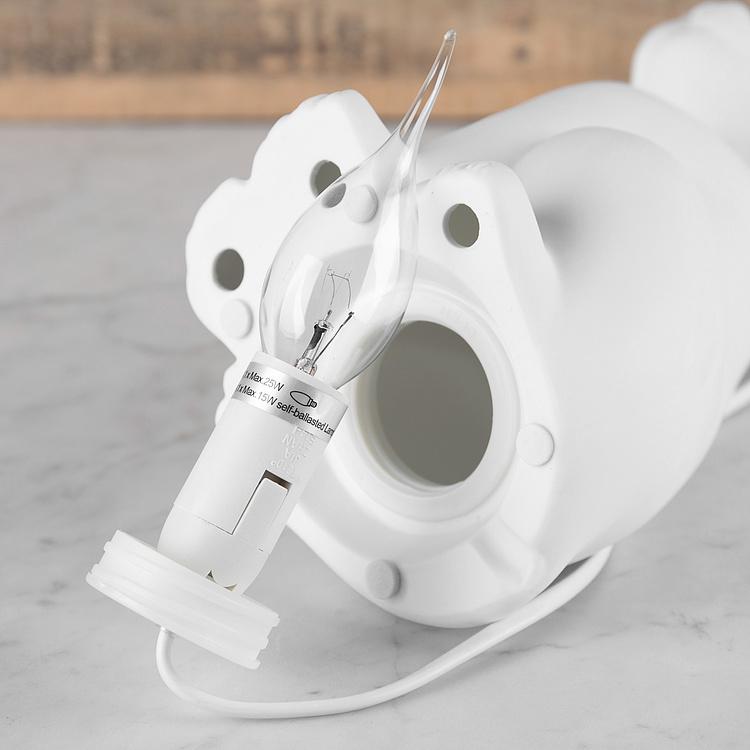 Фарфоровая настольная лампа Собака Porcelain Table Lamp Dog