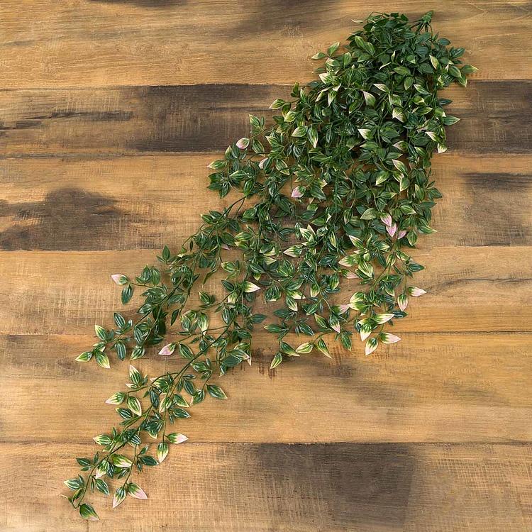 Искусственная традесканция зелёная с розовым Tradescantia Green With Pink 100 cm