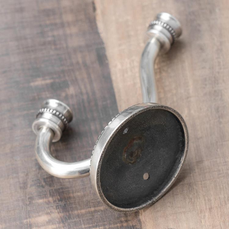 Двухрожковый крючок цвета состаренного серебра Single Hook Antique Silver