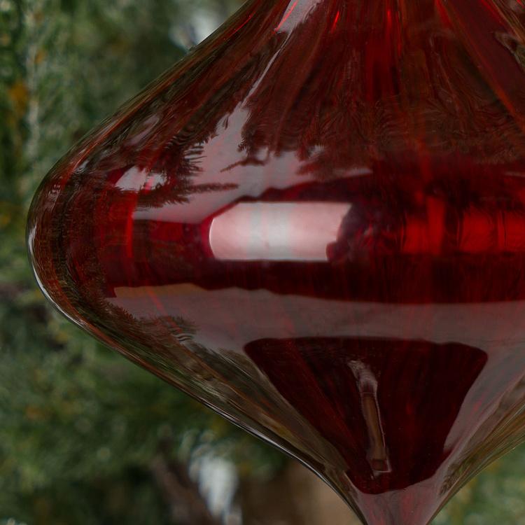 Ёлочная игрушка Красная юла Spinning Top Red 12 cm