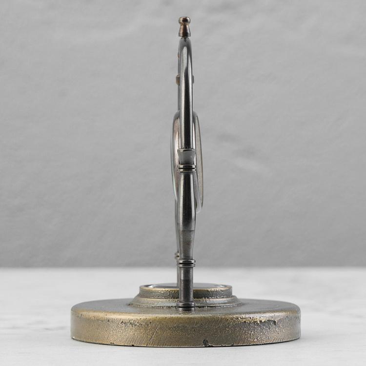Настольные часы с компасом в основании Compass Base Clock Small