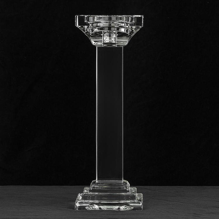 Хрустальный подсвечник Леон  Leon Crystal Pillar Candle Holder
