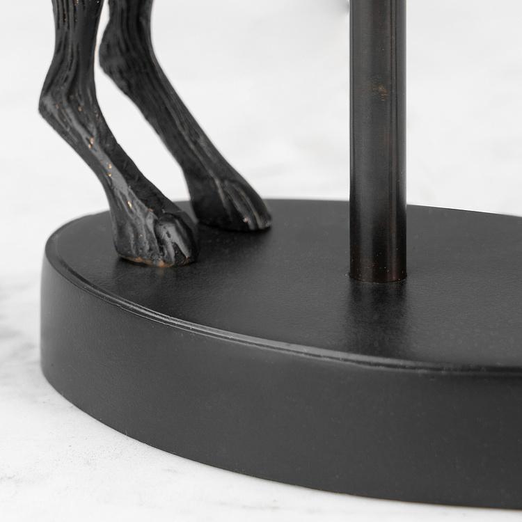 Настольная лампа с льняным абажуром Два зайца Table Lamp 2 Lievres With Shade