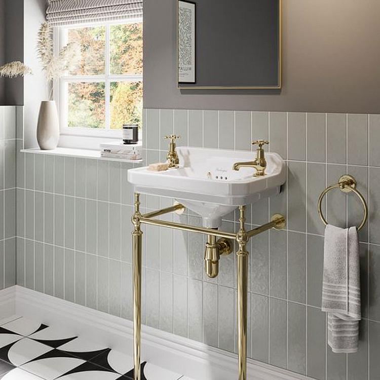 Настенный держатель-кольцо для полотенец золотого цвета Towel Ring Gold