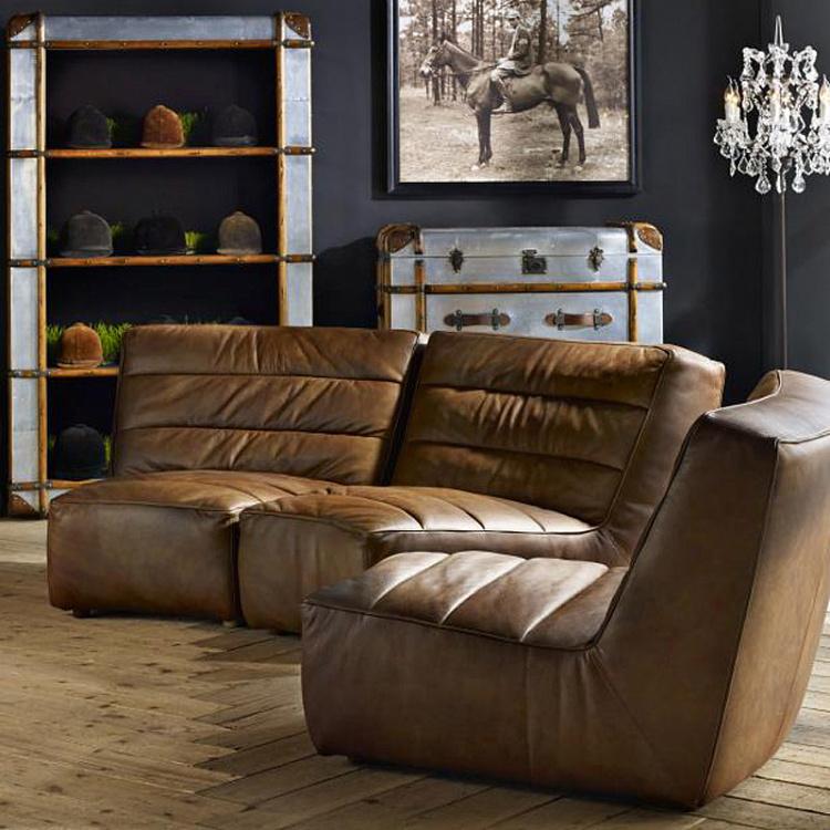 Одноместный диванный модуль Шебби Shabby Sectional 1 Seater Curve