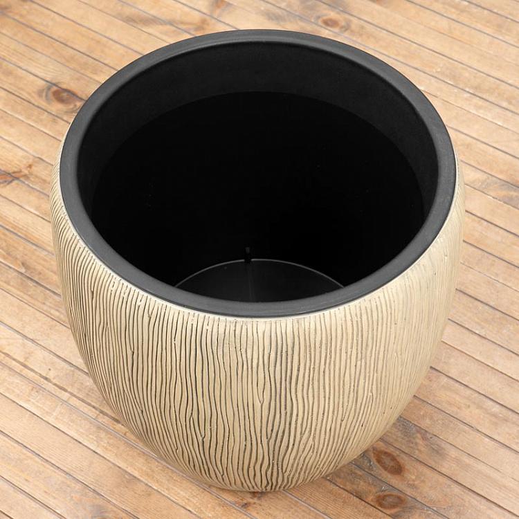 Кашпо-чаша Эффектори Вау песочное, L Effectory Wow Bowl Pot Sand Dune Large
