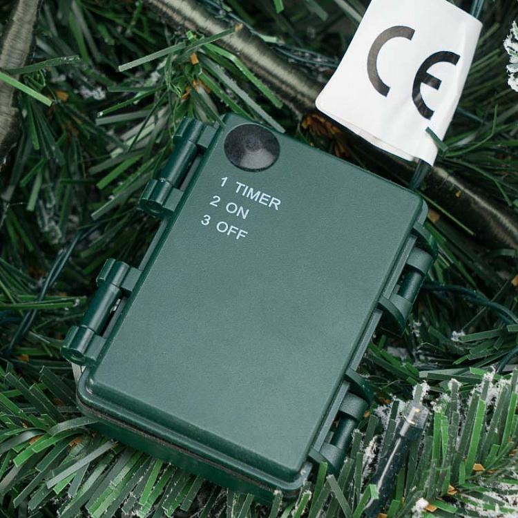 Новогоднее украшение с подсветкой Снег на ёлке, S 35 Led Light Flock Pine Snowflake Battery Operated 40 cm