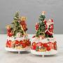 Набор из 2-х музыкальных статуэток Set Of 2 Music Boxes Bear And Santa 16 cm