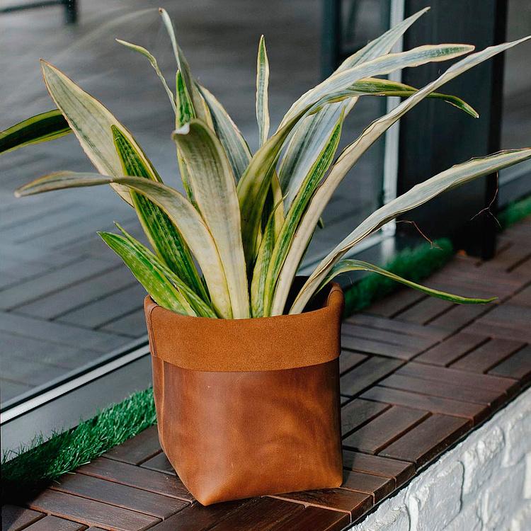 Кожаная корзина для хранения Leather Storage Basket