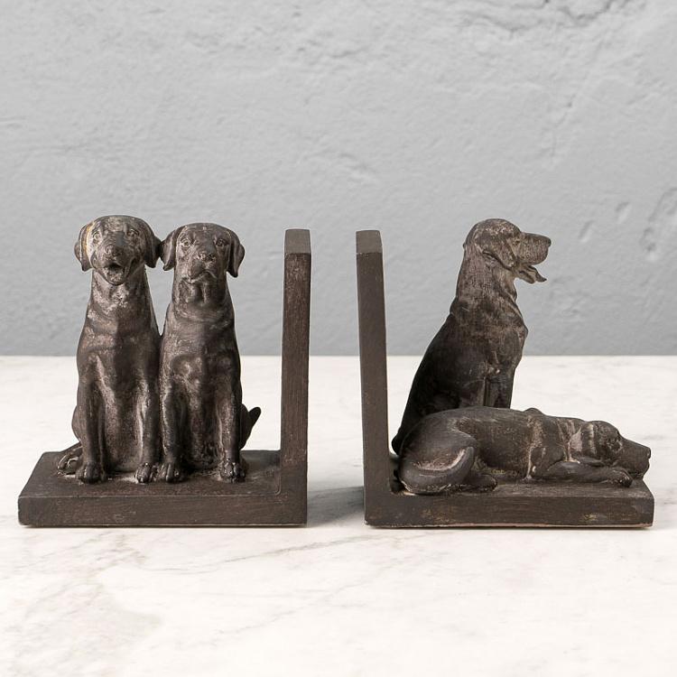 Набор из двух держателей для книг Собаки Bookend Chiens