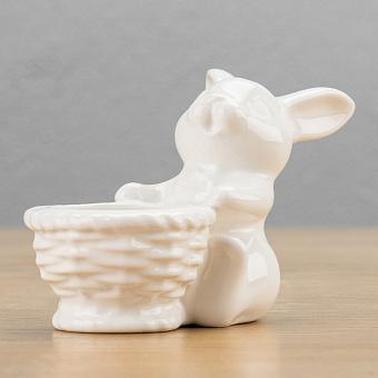 Rabbit With The Basket Egg Holder