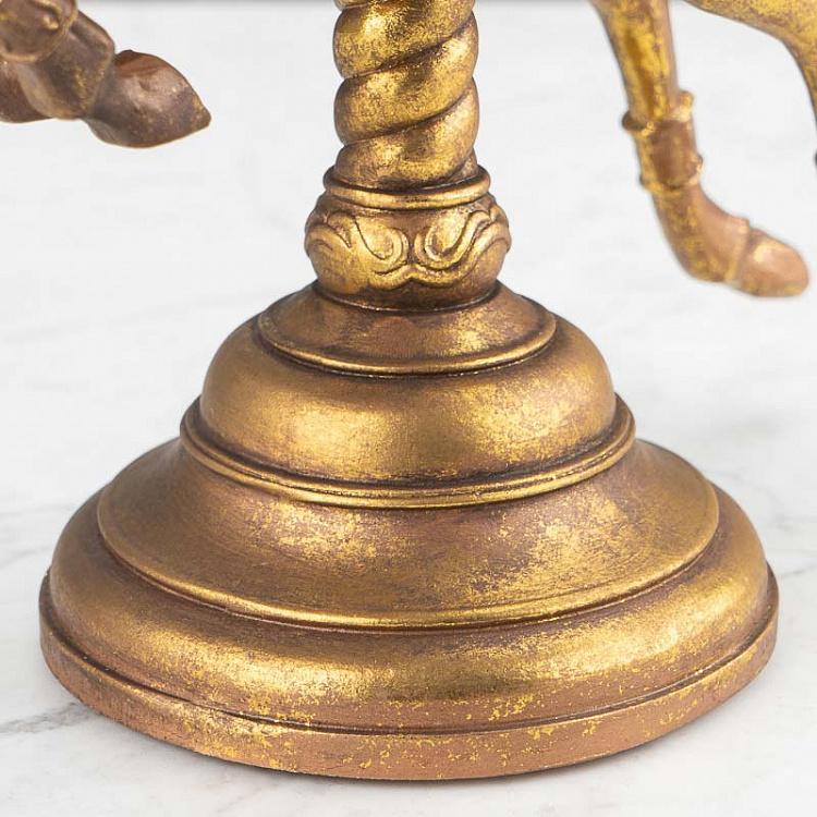 Подсвечник Олень-карусель Antique Carousel Deer Candle Holder Gold