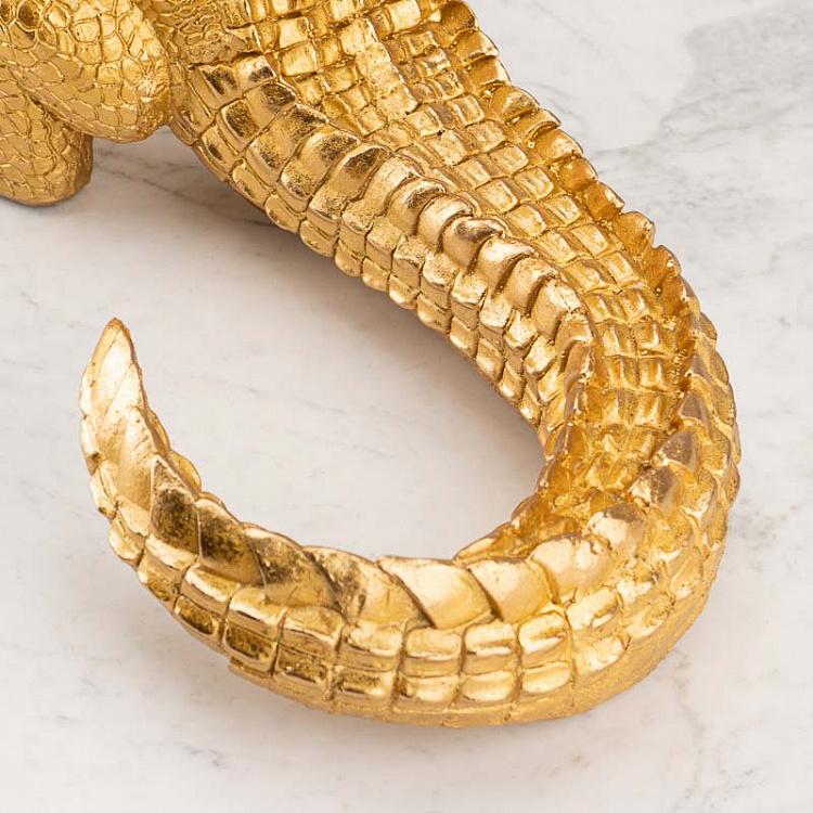 Подставка для мелочей и украшений Крокодил Морти Crocodile Morty With Tray Gold