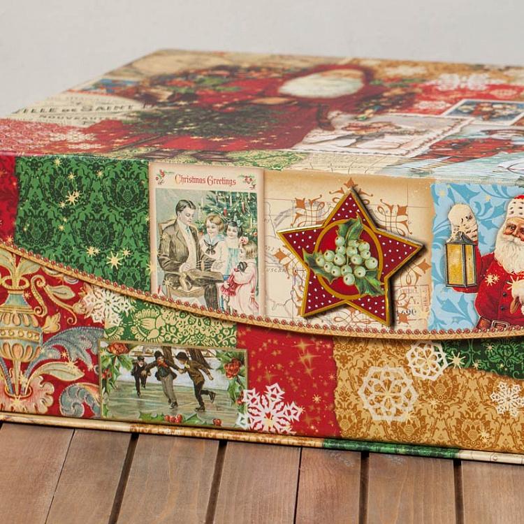 Подарочная коробка Рождество, L Nest Flip Top Box Xmas Victoriana Large