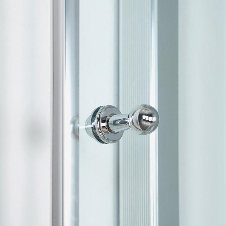 Левосторонняя ванна Хэмптон со стеклянной шторой и душевой системой Hampton Bath