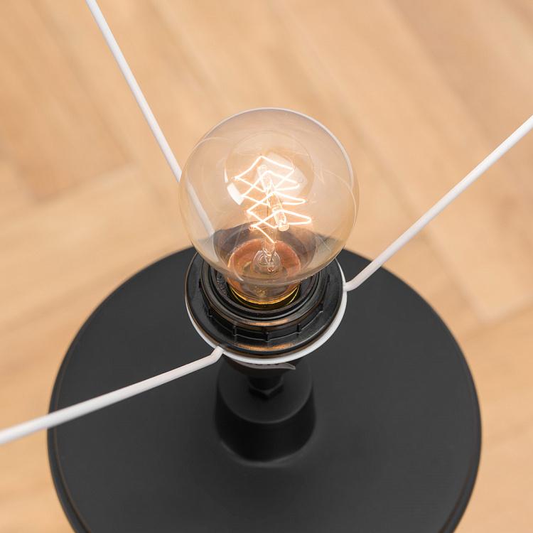 Чёрная напольная лампа с абажуром Цилиндр Cylinder Black Floor Lamp With Shade