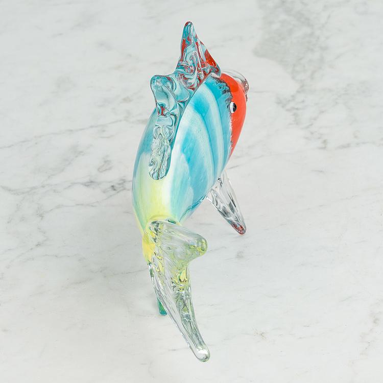 Статуэтка Разноцветная рыба Long Glass Fish Multicolor
