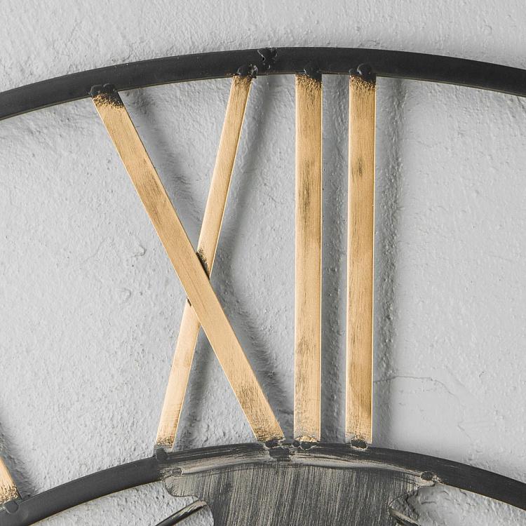 Настенные большие железные часы с картой мира Clock With Iron World Map Large