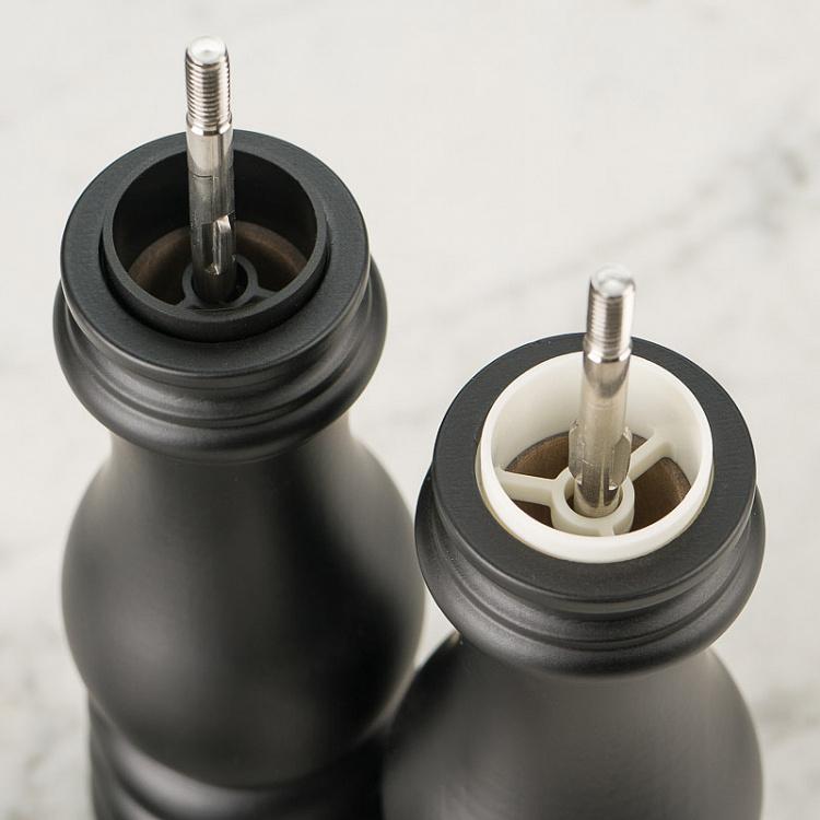 Набор из мельниц для соли и перца Париж, матовый чёрный Set Of 2 Paris Pepper Salt Mills Matte Black