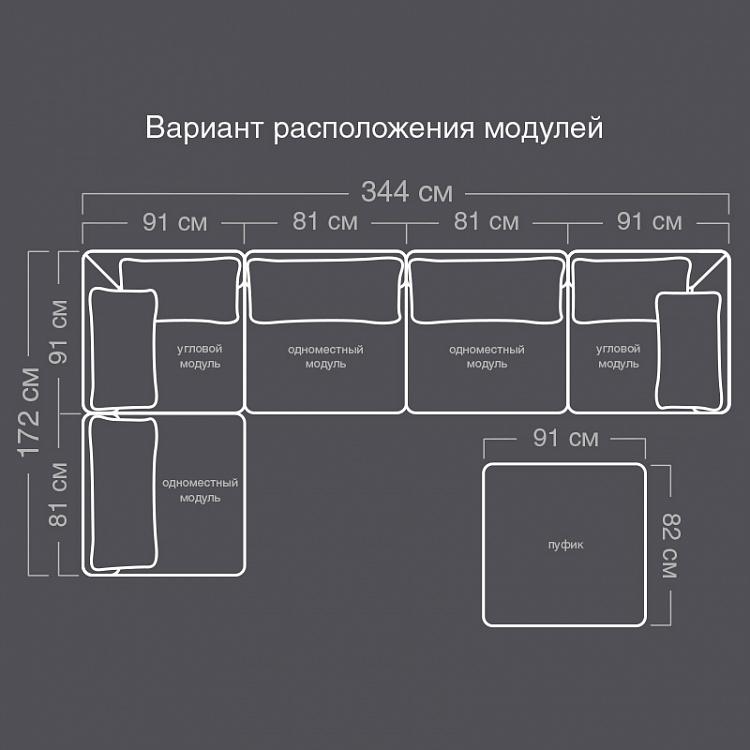 Угловой модульный диван Хилтон 2 Hilton Group 2