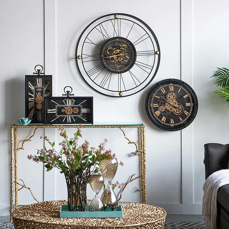 Настенные часы Индастриал с шестерёнками Industrial Wall Clock With Gears
