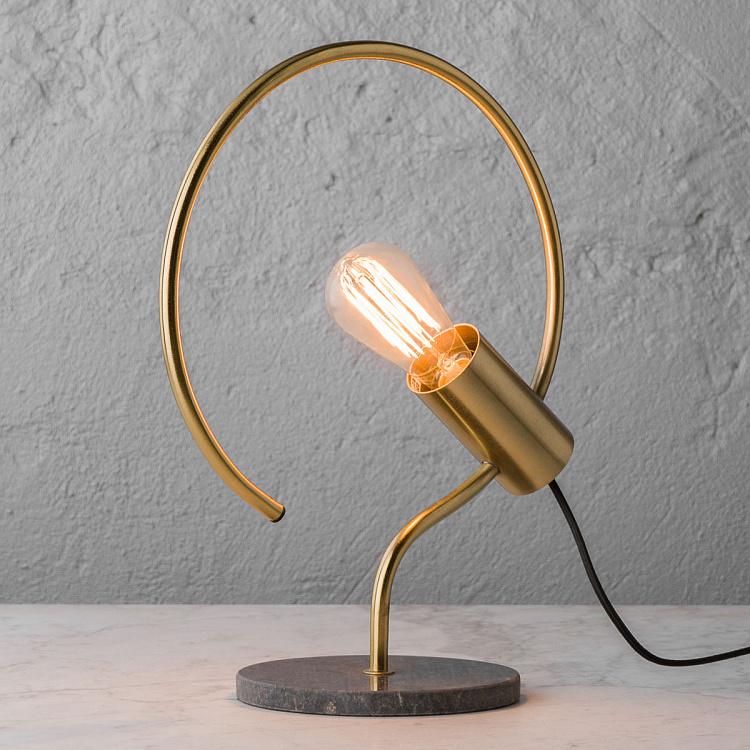 Настольная лампа с чёрным мраморным основанием Арсо Arceau Table Lamp Black Marble Base