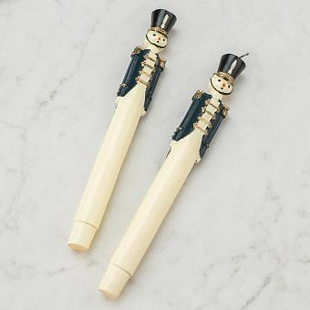 Set Of 2 Paraffin Candles Soldiers In Blue Uniform