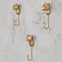 Набор из 3-х крючков Set Of 3 Hooks Animals Gold