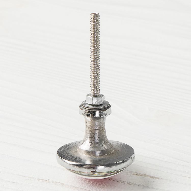 Стеклянная мебельная ручка Геометрическое сердце Geometric Heart Metal Glass Knob