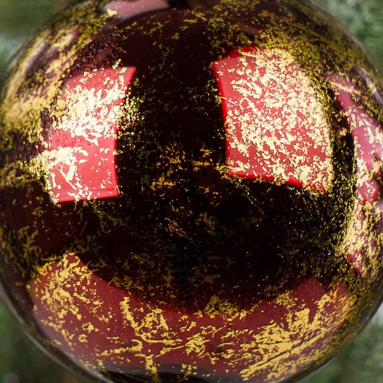 Красно-золотой шар Тридесятое Царство Vintage Ball Aged Gold 10 cm