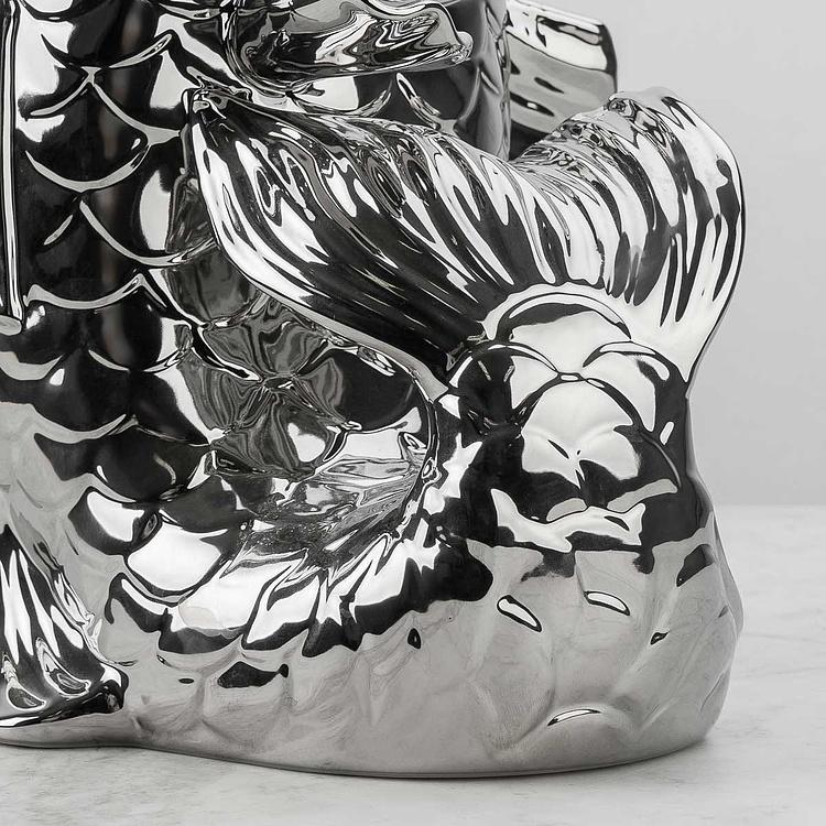 Ваза серебристого цвета Блабб Blubb Silver Vase