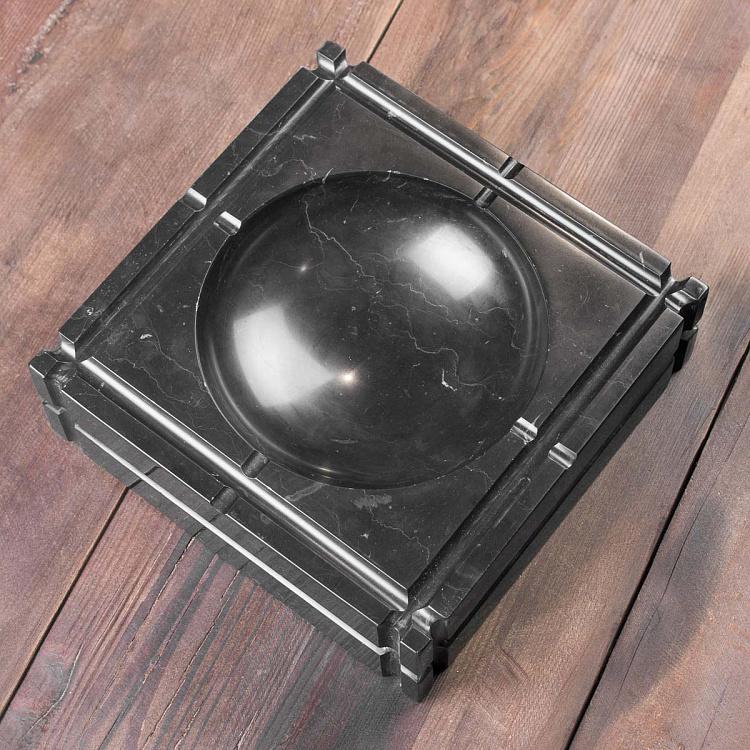 Чёрная мраморная пепельница Нестор Ashtray Nestor, Black Marble
