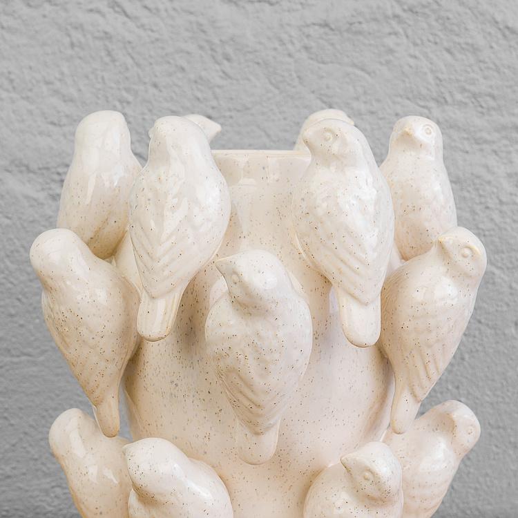 Белая ваза Птицы Birds Vase White