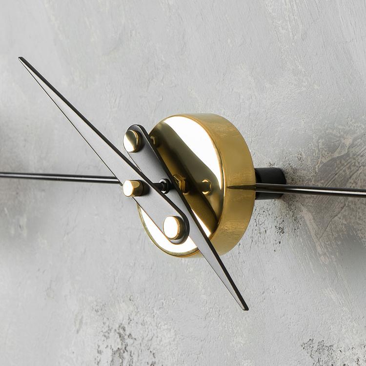 Настенные часы с тремя часовыми поясами Мир, кириллические буквы World 3 Centered Clock Cyrillic