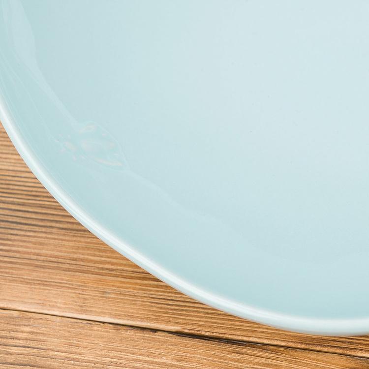 Голубая тарелка для пасты Пчёлы Abeille Ceramic Blue Pasta Plate