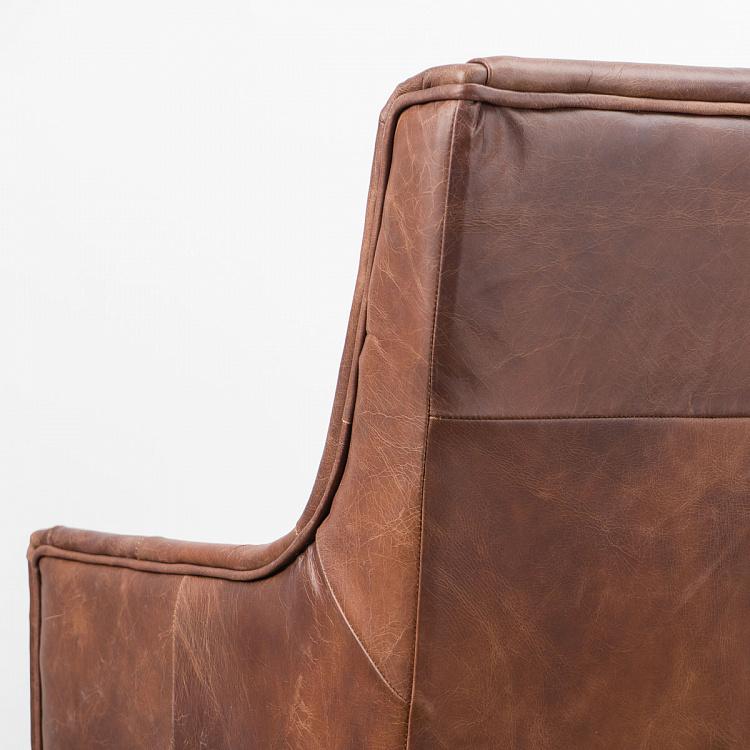 Барный стул с подлокотниками Маргарита, светлые ножки Margarita Barstool With Arms, Oak Brown