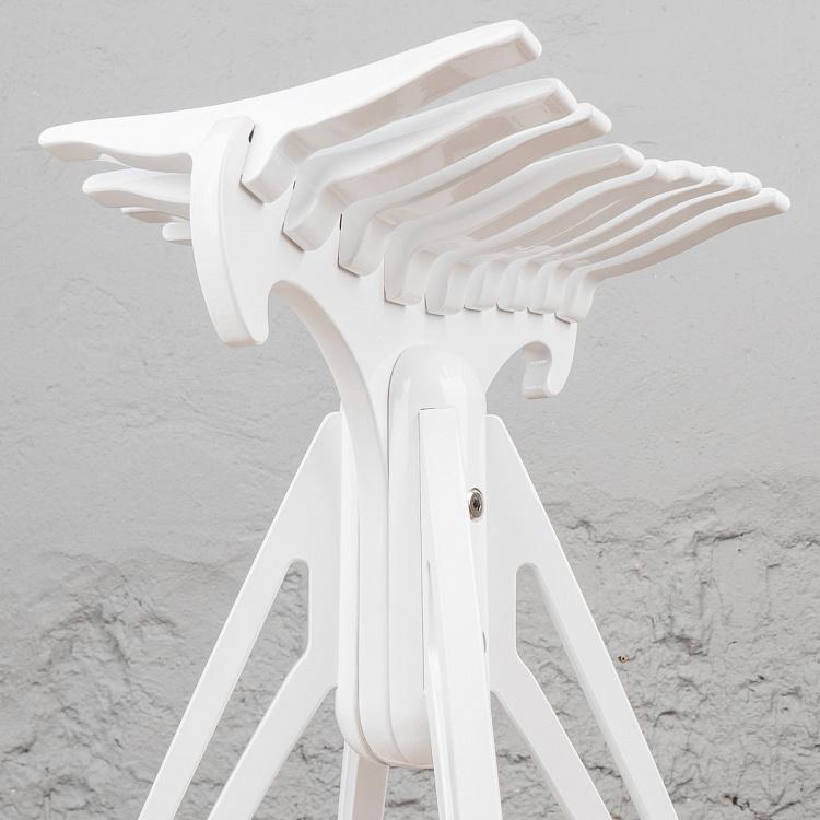 Белый низкий барный стул Бык Bull Barstool Low White