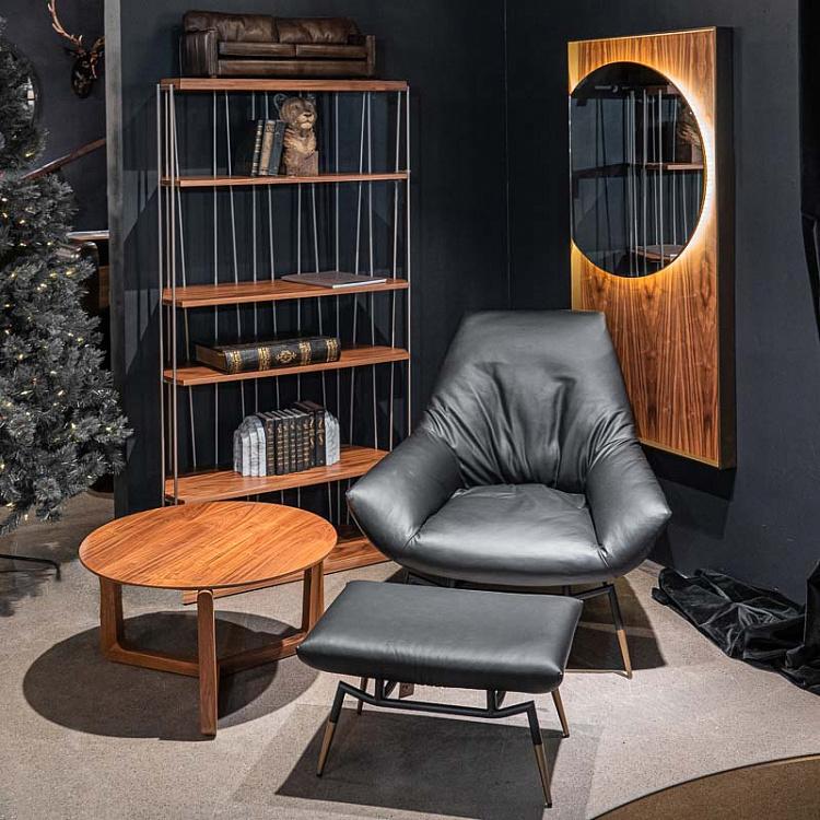 Кресло Бельфьоре с высокой спинкой, бронзовые ножки Belfiore High Back Armchair, Bronze