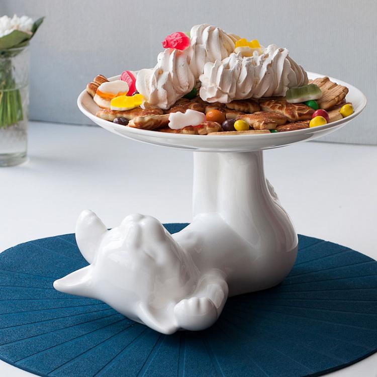 Сервировочная подставка-тортовница Котик, M Decorative Plate Cat Medium
