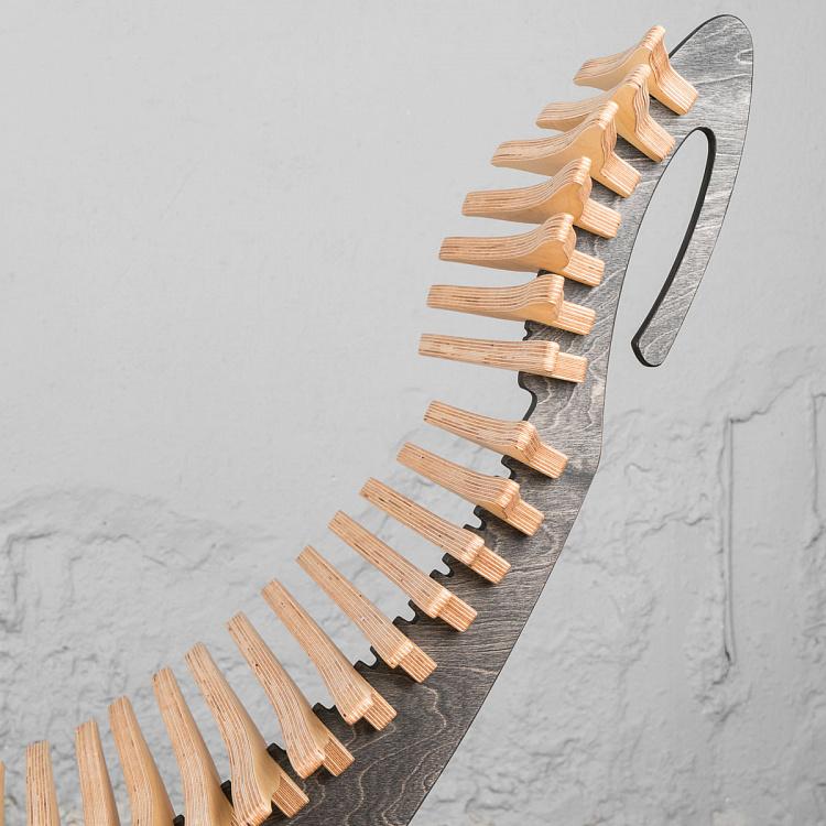 Бежевое кресло-шезлонг Кит Whale Lounge Natural/Dark Oil