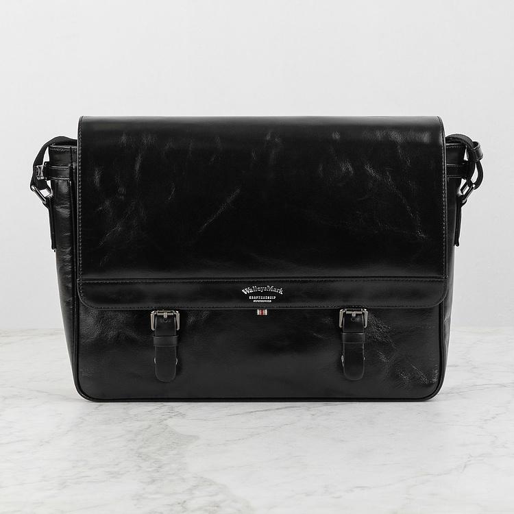 Кожаная мужская сумка-портфель Мессенджер Satchel Messenger Bag