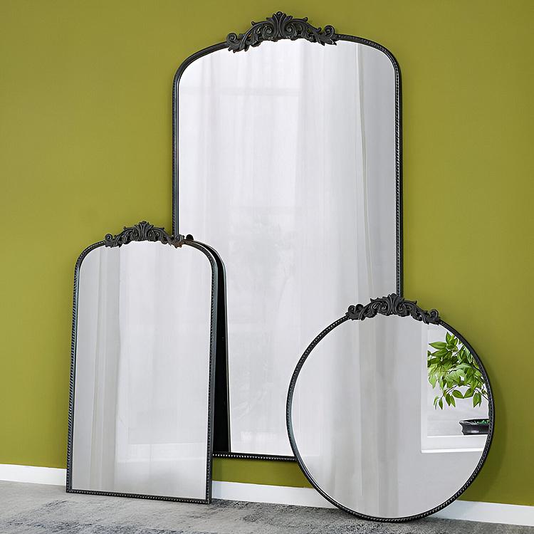 Зеркало арочное Диа в чёрной раме, S Dia Arched Mirror Black Small