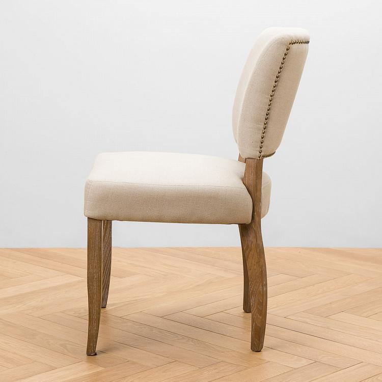 Стул Мами с заклёпками, песочные ножки Mami Dining Chair With Studs, Oak Sandwashed