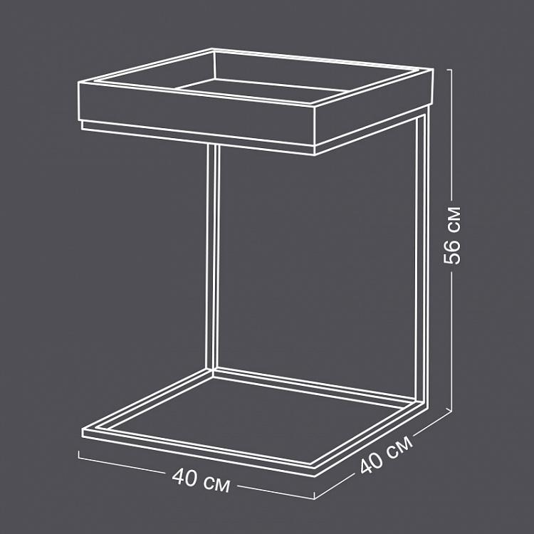 Прикроватный столик из дерева манго Пикаро Picaro Tray Top Side Table Mango Wood