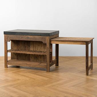 Кухонный остров раздвижной Greta Black Marble Counter With Sliding Table